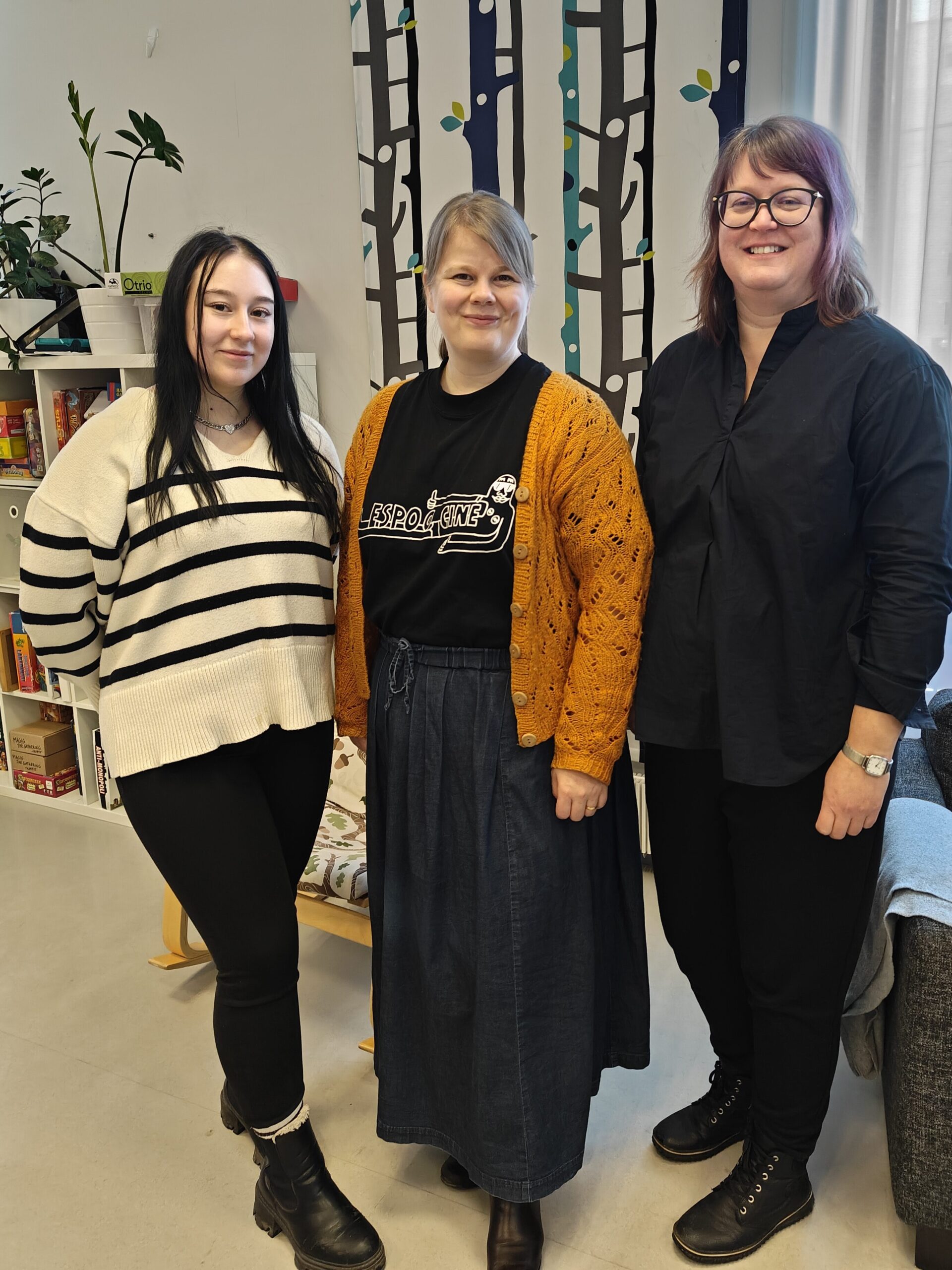 Mediametkan ja Espoon Cinen tiimiä elokuvatyöpajoissa.